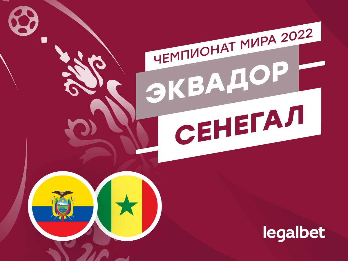 Legalbet.ru: Эквадор — Сенегал: прогноз, ставки и коэффициенты на матч чемпионата мира.