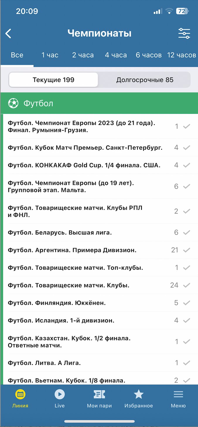 Сначала популярные турниры, а затем по алфавиту