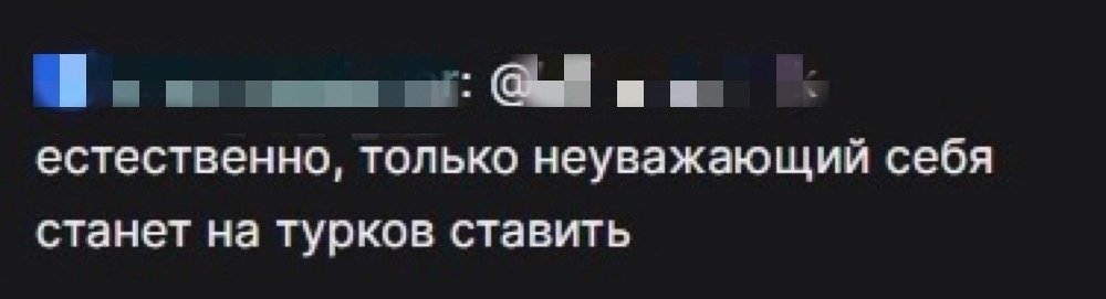 Пожалуйста, уважайте турок