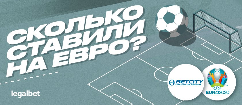 Betcity: объем ставок на Евро-2020 превысил 150 миллионов рублей