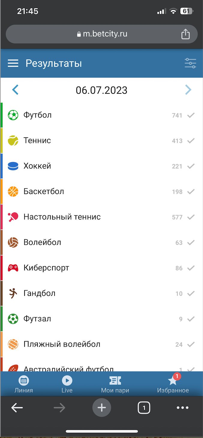 Статистика и результаты