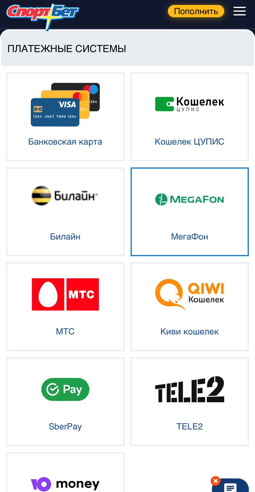 Способы внесения депозита
